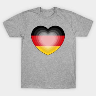 Heart Love Flag of Germany T-Shirt